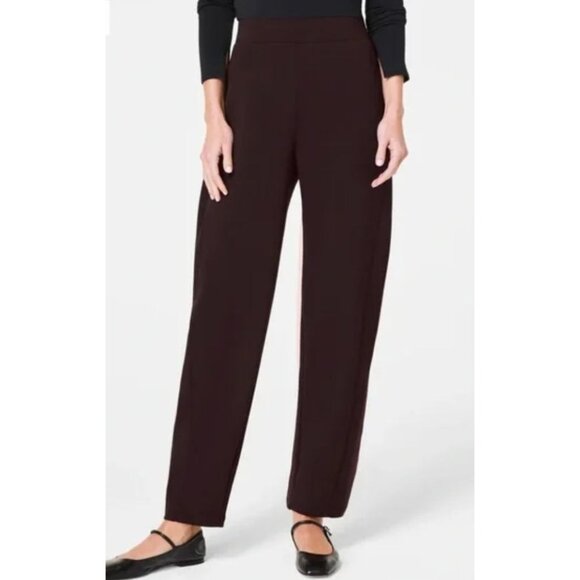 NWT SPANX AirEssentials Barrel Leg Pant Truffle Brown-sz Large - Picture 1 of 9